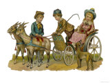 Three Children and a Dog with Their Goat-Cart Giclee Print