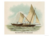 Outrigger Sailing Boat of Mauritius Indian Ocean Giclee Print