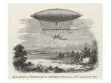 The Steam-Powered Dirigible of Henry Giffard Giclee Print