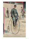 Riding a Penny-Farthing Giclee Print Riding a Penny-Farthing Giclee Print