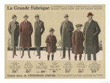 Single and Double-Breasted Coats Including Raglans Sacs and Slim-Fitting Models with Fly Fronts Giclee Print