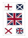 Flags of the United Kingdom, The Union Jack and Its Components Giclee Print