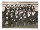 British Sailors Rehearsing Christmas Carols on Board Their Ship Giclee Print