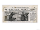 Baxendales Specialitites: Blacks Patent Bell Signalling Speaking Tube Apparatus Giclee Print
