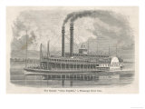 The Elegant Mississippi Paddle Steamer Great Republic Giclee Print