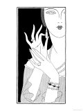 An Elegant Lady Shows off Her Jewellery: Earrings Necklace Rings and Bracelets Gicléedruk
