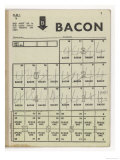Used Page of Bacon Coupons from a Ration Book Giclee Print