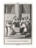 The Baptism of Wittekind (Variously Spelt) Westphalian Chieftain Giclee Print The Baptism of Wittekind (Variously Spelt) Westphalian Chieftain Giclee Print