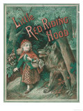 Little Red Riding Hood is Taken by Surprise When a Wolf Appears from Behind a Tree Giclee Print