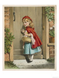 Little Red Riding Hood Knocks at Her Grandmother's Door Giclee Print