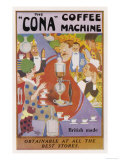 Advertisement for the Cona Coffee Machine Lámina giclée