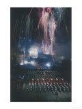 An Impressive Fireworks Display from Edinburgh Castle During the Famous Edinburgh Tattoo Giclee Print An Impressive Fireworks Display from Edinburgh Castle During the Famous Edinburgh Tattoo Giclee Print