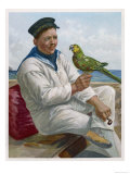 Sailors Have a Tendency to Bring Home Parrots as Souvenirs of Their Travels in Exotic Climes Giclee Print