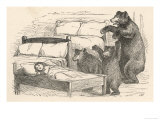 Boucle d'Or et les trois ours reproduction procédé giclée