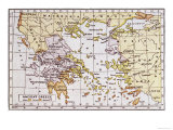 Map Showing the Extent of the Greek Empire and the Surrounding Territories Giclee Print