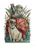 Belligerent Bulldog with an Array of Assorted Weaponry Giclee Print Belligerent Bulldog with an Array of Assorted Weaponry Giclee Print