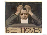 Ludwig Van Beethoven Beethoven Struggles with His Inner Demons as He Composes His 9th Symphony Lámina giclée