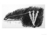 Astral Body Projected and Upright Within Cord-Activity Range Giclee Print by H.g. Watts