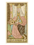 Tarot: 2 La Papesse, The Female Pope Giclee Print by Oswald Wirth