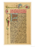 Page from His First Bible of 42 Pages Giclée-tryk