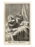 Saintly Nun Pours Soothing Ointment Giclee Print