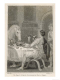Gaius Caesar Caligula Fed His Horse Swift at His Table from Golden Tableware Giclee Print