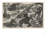 Jack and Jill Having Fetched Their Pail of Water Come Tumbling Down the Hillside Giclee Print