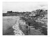 The Beach at Dawlish Devon at Low Tide: The Tide Has Washed up an Enormous Quantity of Seaweed Giclee Print