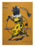 Poodle Wearing Clothes Performs with a Hoop Giclée-Druck von A. Vitmar