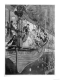 Women and Children Board a Lifeboat on B-Deck Giclee Print