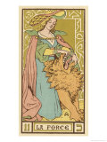 Tarot: 11 La Force, Strength reproduction procédé giclée par Oswald Wirth