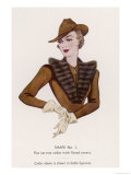 Sable Squirrel Collar with Fluted Revers Giclee Print