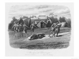 Dominican Missionary is Killed by the Natives of Haiti Lámina giclée