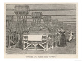 Women at Work in a Power-Loom Factory Lancashire Giclee Print