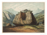 An Erratic Block in the Rhone Valley Giclée-Druck von Ferdinand Von Hochstetter