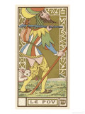 Tarot: The Fool reproduction procédé giclée par Oswald Wirth
