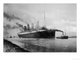 The S S Titanic Leaving Bairds Works Belfast Giclee Print