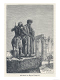 Ibn Batuta Arab Traveller with a Native in Egypt Lámina giclée