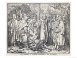Martin Luther Burns the Papal Bull at Wittenberg Reproduction procédé giclée par Trenkwald 