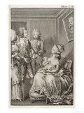 An Aristocratic French Lady Breast-Feeds Her Infant Giclee Print An Aristocratic French Lady Breast-Feeds Her Infant Giclee Print