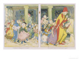 The Pied Piper Leading the Children Away from the Town Lámina giclée por Alice B. Woodward