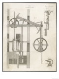 Watt's Steam Engine Circa 1765 reproduction procédé giclée