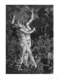 At a Sabbat in the Basque Country Two Witches Enjoy a Lascivious Dance Giclée-Druck von Martin Van Maele