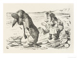 The Walrus and the Carpenter the Walrus Eats the Last Oyster Giclee Print by John Tenniel