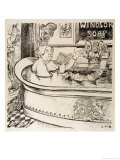 Queen Victoria Cartoon: in Her Bath with John Brown in Attendance reproduction procédé giclée par Georges Tiret-Bognet