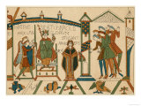 Bayeux Tapestry: Harold is Crowned King of England Giclée-Druck
