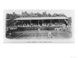 Men's Singles Match on Centre Court at Wimbledon Giclée-Druck