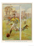 Boy Scores a Goal Lámina giclée por Radcliffe Wilson