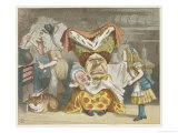 Alice and the Duchess in the Kitchen with the Duchess Who is Holding a Baby Reproduction procédé giclée par John Tenniel