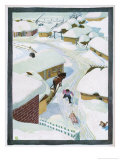 Village in Podolia Russia Under Heavy Snow Giclee Print by Alexander Von Salzmann